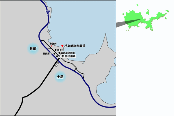 浮島航路発着場マップ