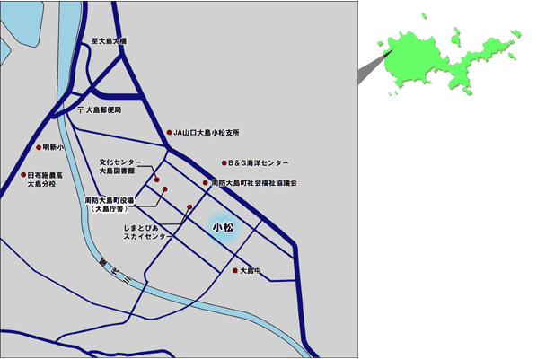 大島庁舎地図